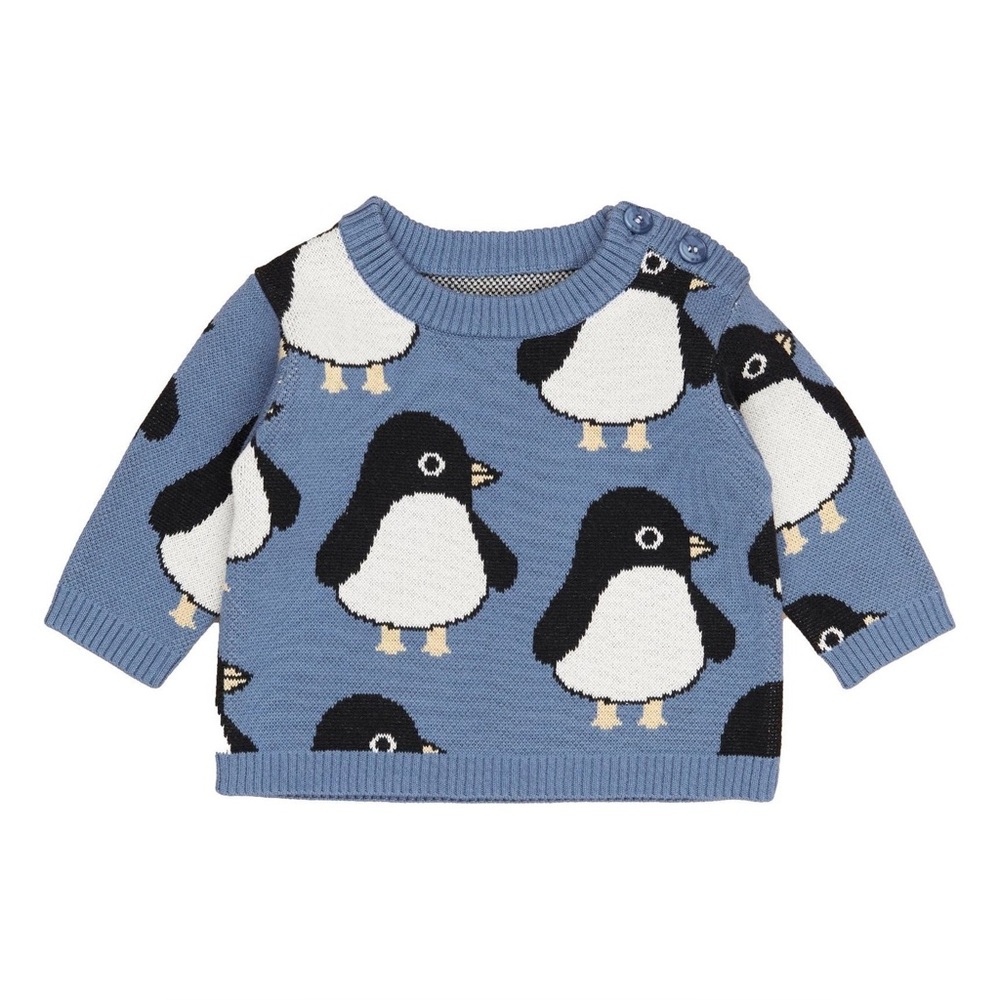 Huxbaby penguin knit sweater